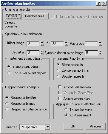 Configuration de l'arrière-plan de fenêtre
