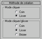 Mode cliquer: Lisser et Mode cliquer/glisser: Lisser